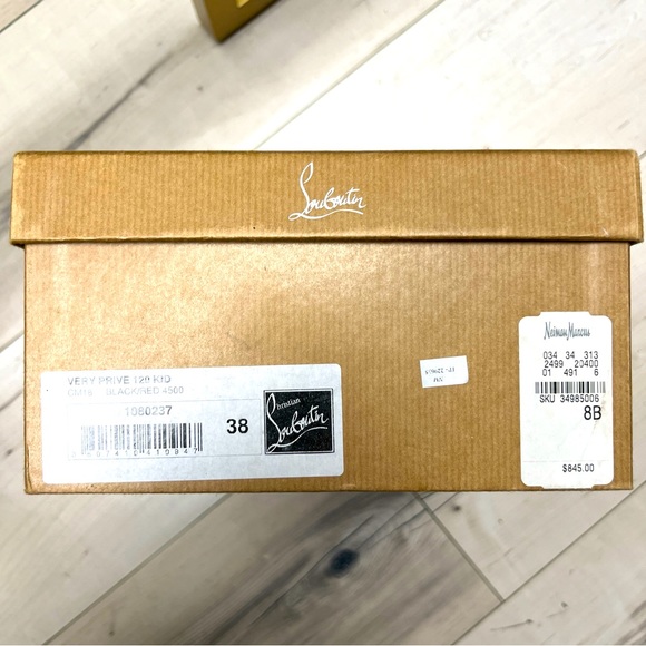 CHRISTIAN LOUBOUTIN Very Privé 120 Kid Patent Leather Pumps Black Sz 38 Preloved - Picture 14 of 16